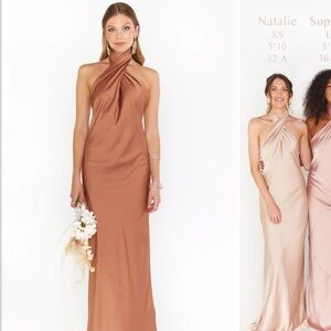 Show me your mumu jasmine halter dress in copper